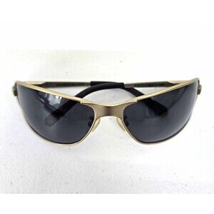 Solize by Del Sol St Kitts Sunglasses 134712 Gold Metal Wrap Dark Lens w/Pouch